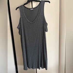 Falls Creek Monochrome Striped Tank Dress